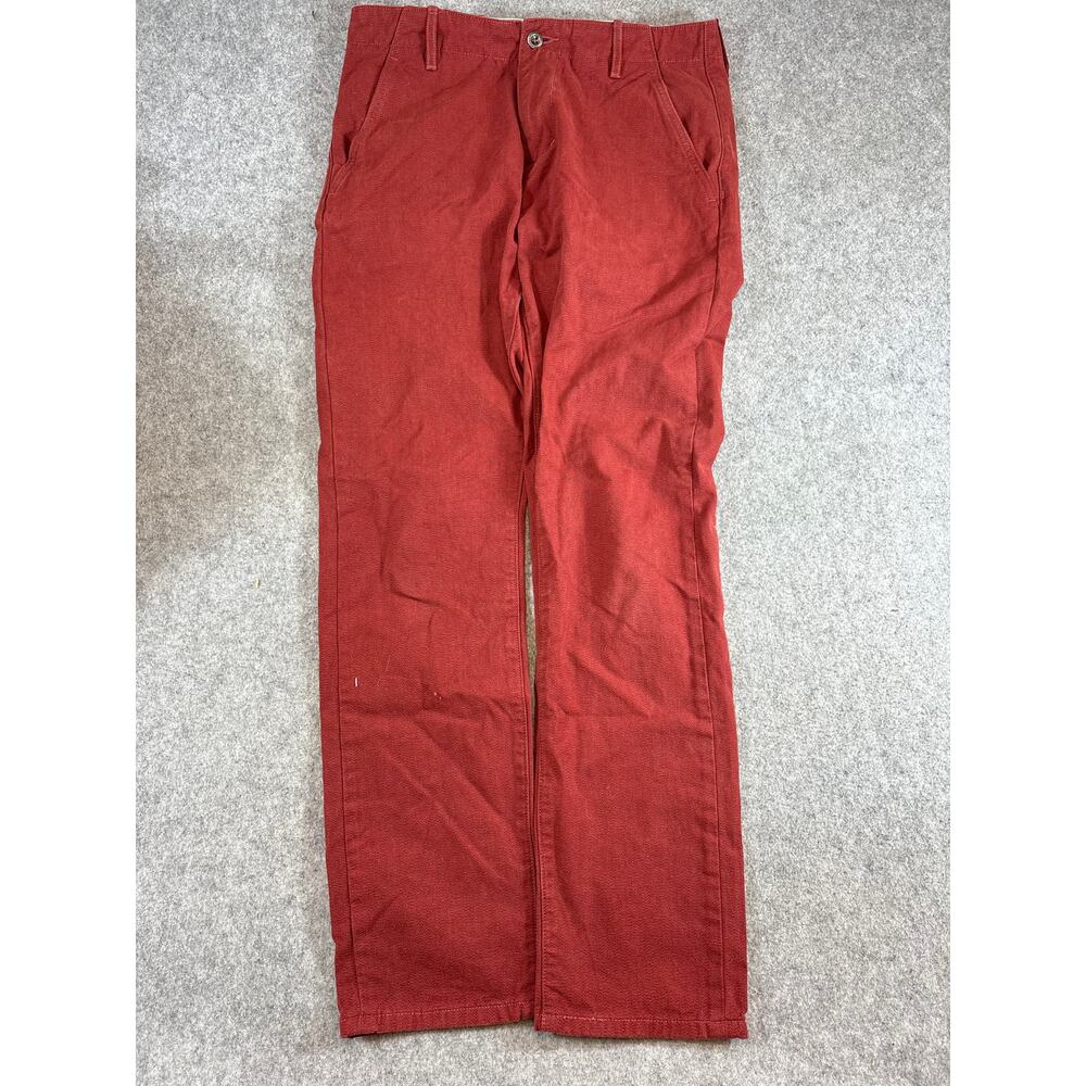 Levis Chino Pants Mens 31x32 Red Straight Leg White Tab Trousers Y2K Streetwear